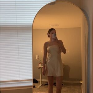 Hello Molly Cream Mini Dress